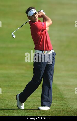 Golf - BMW PGA Championship 2008 - Round One - Wentworth Golf Club - Virginia Water. Nick Dougherty in azione al BMW PGA Championship Foto Stock