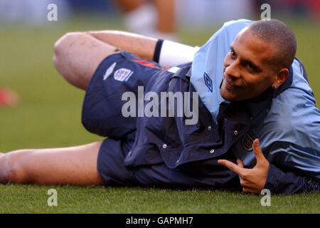 Calcio - Campionati europei 2004 Qualifiche - Gruppo sette - Inghilterra contro Turchia. Rio Ferdinand, Inghilterra Foto Stock