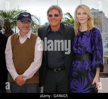 61° Festival di Cannes - Indiana Jones e il Regno del Teschio di Cristallo Photocall Foto Stock