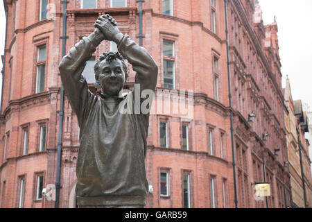 Brian Clough statua, Nottingham; Inghilterra; Regno Unito Foto Stock