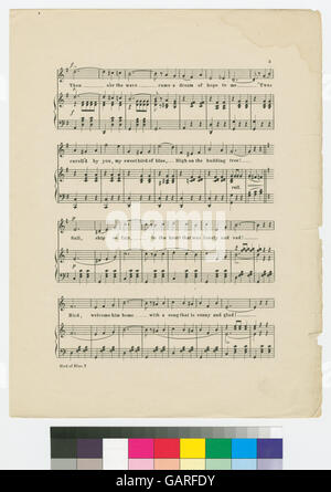 "Bird of Blue" è una canzone valzer che cattura una melodia leggera spesso associata alla musica da ballo da sala. La composizione evoca un'atmosfera aggraziata e edificante, tipica del genere valzer che era popolare tra il XIX e l'inizio del XX secolo. Foto Stock