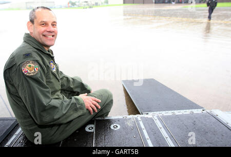 Il colonnello Joe Dill della United States Air Force, responsabile della RAF Fairford, Gloustershire. Foto Stock