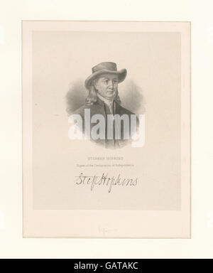 Stephen Hopkins, firmatario della dichiarazione di indipendenza ( Ade-265523-478650) Foto Stock