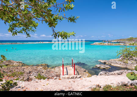 Playa La Caletta, piscina naturale vicino a Playa Giron, Bay o suini, Cuba Foto Stock