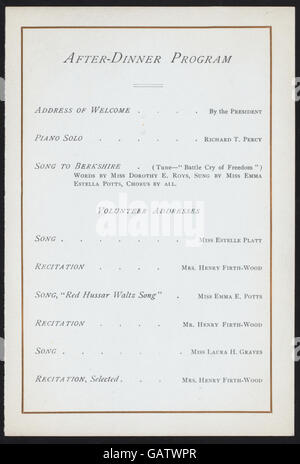 Ottava annuale cena (detenute da) SOUTHERN BERKSHIRE SOCIETY DI NEW YORK (a) CLARK 22 W. 23RD ST. (NY) (RESTO;) ( Ade-270467-4000002887) Foto Stock