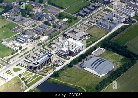 Vista aerea dell'Ovest del sito di Cambridge, Cambridge University Foto Stock