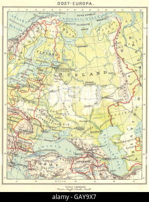 Europa: Oost- Europa, 1922 Vintage map Foto Stock