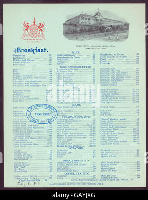 L'evento per la colazione tenuto dal Planters Hotel di St. Louis, Missouri, è registrato sotto l'Ade-274166-468441, segnando un importante incontro sociale in questo storico hotel del Missouri. Foto Stock