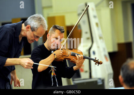 Nigel Kennedy prova - Londra Foto Stock