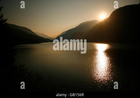 Buttle lago. Strathcona Provincial Park. Isola di Vancouver. British Columbia. Canada Foto Stock