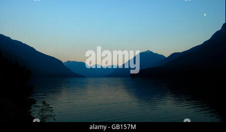 Buttle lago. Strathcona Provincial Park. Isola di Vancouver. British Columbia. Canada Foto Stock