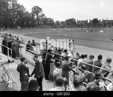 Giochi Olimpici di Londra 1948 - Escursioni in bicicletta - Herne Hill Foto Stock