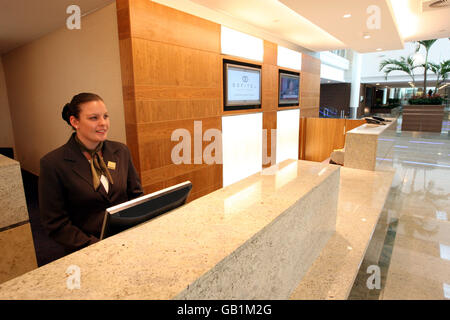 Immagine generica dell'hotel Sofitel London Heathrow, vicino al Terminal 5 dell'aeroporto di Heathrow. Foto Stock