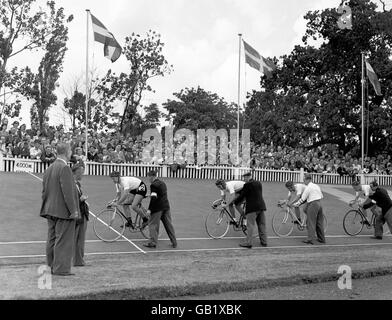 Giochi Olimpici di Londra 1948 - Escursioni in bicicletta - Herne Hill Foto Stock