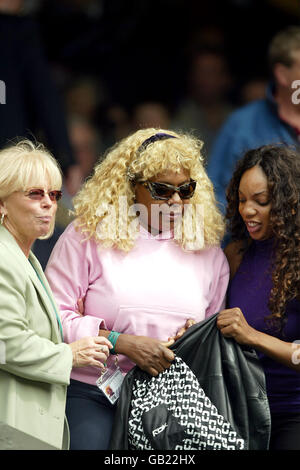 Serena Williams' MOM Oracene Williams (C) in semifinale Foto Stock