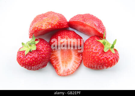 Un mucchio di rosso e delicato di fragole Foto Stock