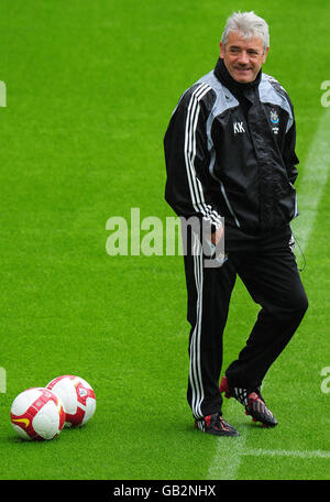 Kevin Keegan, direttore di Newcastle, durante un giorno all'aperto al St James' Park, Newcastle. Foto Stock