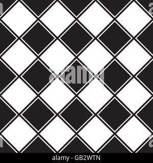Sfondo della ripetizione di controllo geometrico senza giunture. Sfondo di ripetizione quadrata. Illustrazione Vettoriale