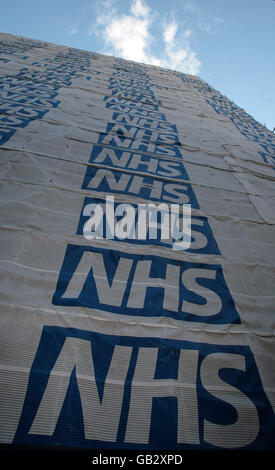 St Thomas' Hospital. Una visione generale dei lavori di costruzione NHS al St Thomas' Hospital, Westminster, Londra. Foto Stock