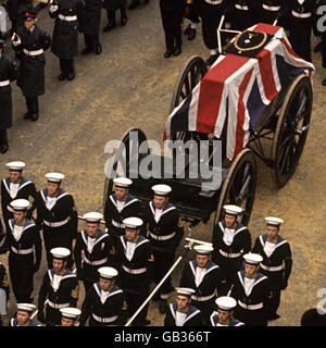 Politica - funerali di stato di Sir Winston Churchill - Londra Foto Stock