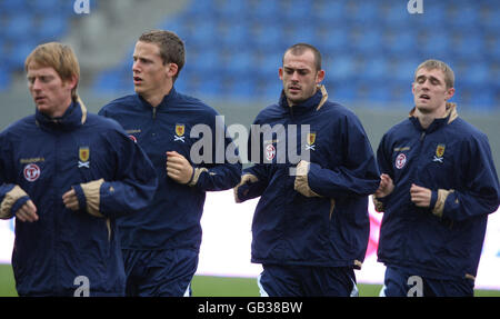 Calcio - Coppa del Mondo FIFA 2010 - turno di qualificazione - Gruppo di nove - Scozia sessione di formazione - Laugardalsvollur Stadium Foto Stock