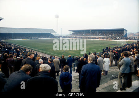 Vista generale del Boundary Park, casa di Oldham Athletic Foto Stock