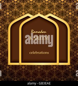 Il Ramadan kareem celebrazioni sfondo grafico Illustrazione Vettoriale