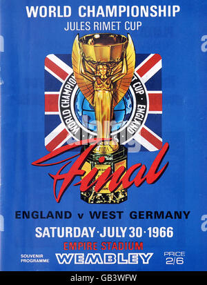 Calcio - finale di Coppa del Mondo 1966 - Inghilterra v Germania Ovest - Programma Foto Stock