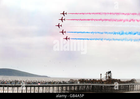 Le frecce rosse display a Weston-super-Mare Foto Stock