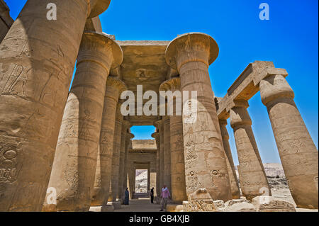 Arcade, Ramesseum Tempio di Luxor, Egitto Foto Stock