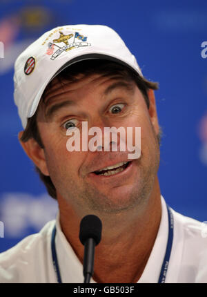 Golf - 37a Ryder Cup - USA / Europa - giorno di pratica - Valhalla Golf Club. Stati Uniti d'America il capitano Paul Azinger alla conferenza stampa dei media al Valhalla Golf Club, Louisville, USA. Foto Stock