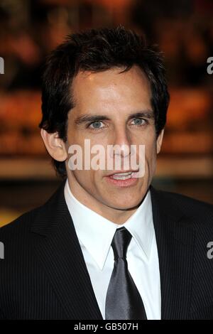 Ben Stiller arriva per la Premiere britannica di Tropic Thunder all'Odeon West End Cinema, Leicester Square, Londra. Foto Stock