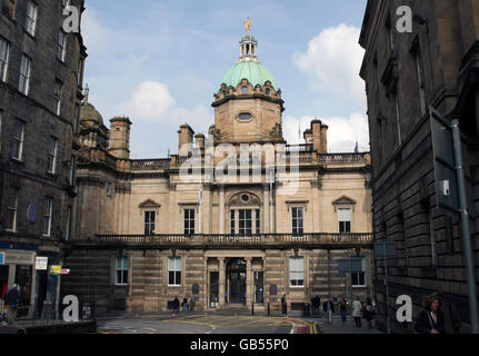 Possibile fusione tra Lloyds TSB e HBOS. Il quartier generale HBOSplc sulla Mound a Edimburgo. Foto Stock