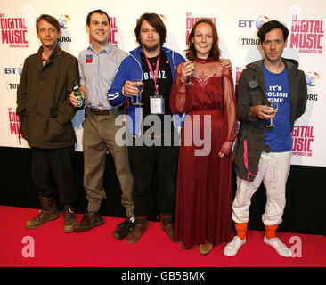 BT Digital Music Awards 2008 - Arrivi - Londra. British Sea Power arriva al BT Digital Music Awards 2008, presso la Roundhouse, a Camden, nel nord di Londra. Foto Stock