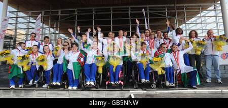 Dato Paralympians heroes" benvenuti Foto Stock