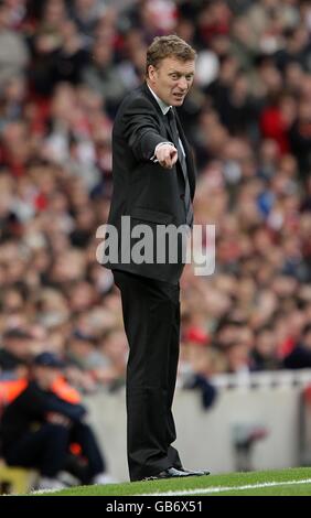 Calcio - Barclays Premier League - Arsenal v Everton - Emirates Stadium. David Moyes, direttore di Everton Foto Stock