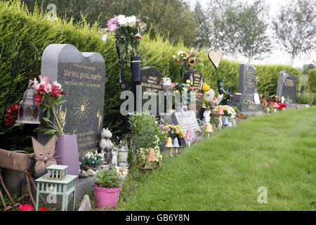 Veduta generale del cimitero di Dunblane a Dunblane, Scozia. Fotografia per l'articolo del giornale Ilta-Sanomat sul massacro di Dunblane nel 1996. Foto Stock