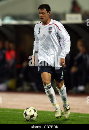 Calcio - Coppa del mondo FIFA 2010 - turno di qualificazione - Gruppo sei - Bielorussia / Inghilterra - Stadio Dinamo. Wayne Bridge in Inghilterra Foto Stock