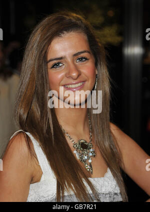 Rebecca Ryan al ricevimento bevande per il Royal Television Society North West 2008 Awards all'Hilton Deansgate Hotel a Manchester. Foto Stock