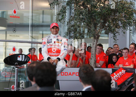 Lewis Hamilton torna per il Regno Unito Foto Stock