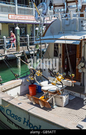 Florida, Key West, sport la pesca in barca Foto Stock