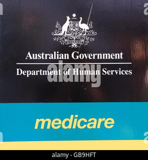 Medicare Dipartimento dei Servizi umani in Australia. Foto Stock