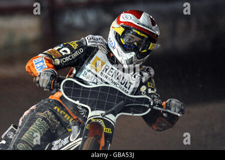 Speedway - il Campionato Elite League Riders 2008 - Stadio Perry Barr. Niels Kristian Iverson, Lupi di Wolverhampton Foto Stock