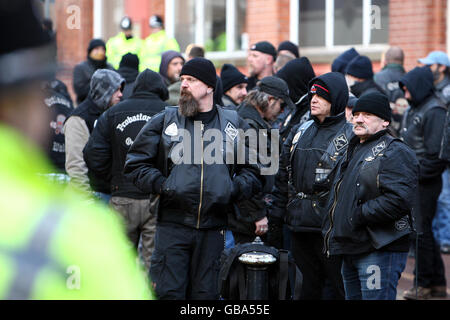 Biker omicidio trial Foto Stock