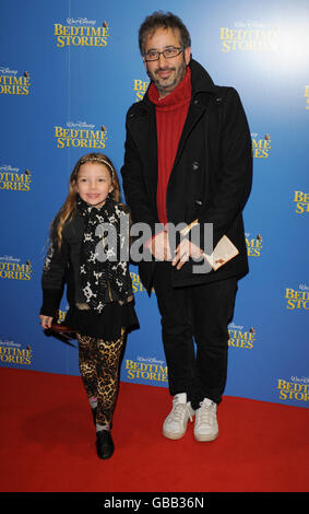 Bedtime Stories Premiere - Londra. David Baddiel arriva alla prima di Bedtime Stories al cinema Odeon di Kensington nel centro di Londra. Foto Stock