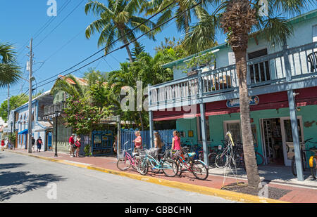 Florida, Key West, Bahama Village, negozi e ristoranti Foto Stock