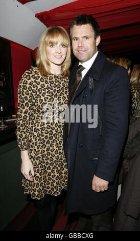 Gaby e Kenny Logan partecipano alla prima notte del 'quidam' del Cirque du Soleil, presso la Royal Albert Hall nella parte ovest di Londra. Foto Stock