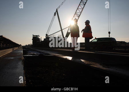 Il bus guidato di Cambridge, cantiere, a Fen Stanton, Cambridgeshire. PREMERE ASSOCIAZIONE foto. Foto data Martedì 3 febbraio 2009. Il credito fotografico dovrebbe leggere Chris Radburn/PA Wire. Foto Stock