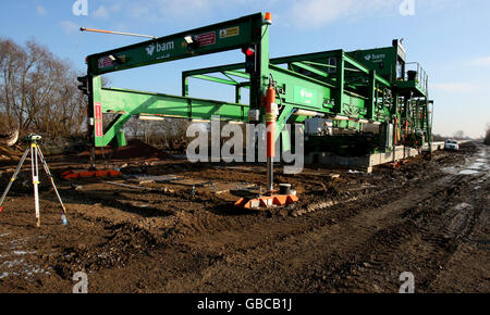 Il bus guidato di Cambridge, cantiere a Fen Drayton, Cambridgeshire. PREMERE ASSOCIAZIONE foto. Foto data Martedì 3 febbraio 2009. Il credito fotografico dovrebbe leggere Chris Radburn/PA Wire. Foto Stock