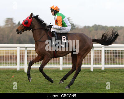 Corse ippiche - il BGC Christmas Meeting - giorno due - Ascot Racecourse. Il jockey Tom Scudamore su Lough Derg va a postare nella BGC Long Walk Huddle Race Foto Stock